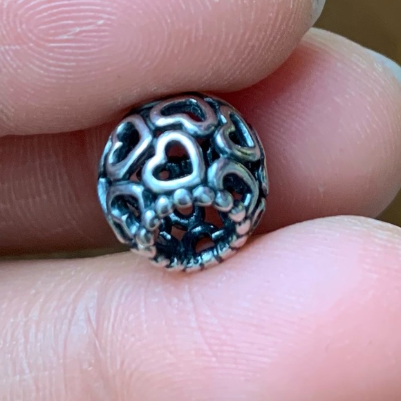 Retired Pandora Open Your Heart Openwork Charm Sterling Silver EUC - Picture 11 of 13